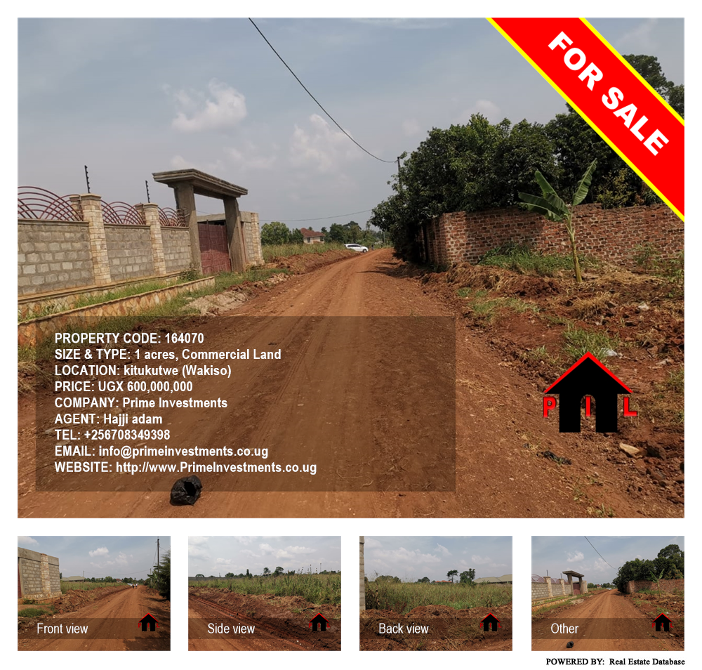 Commercial Land  for sale in Kitukutwe Wakiso Uganda, code: 164070