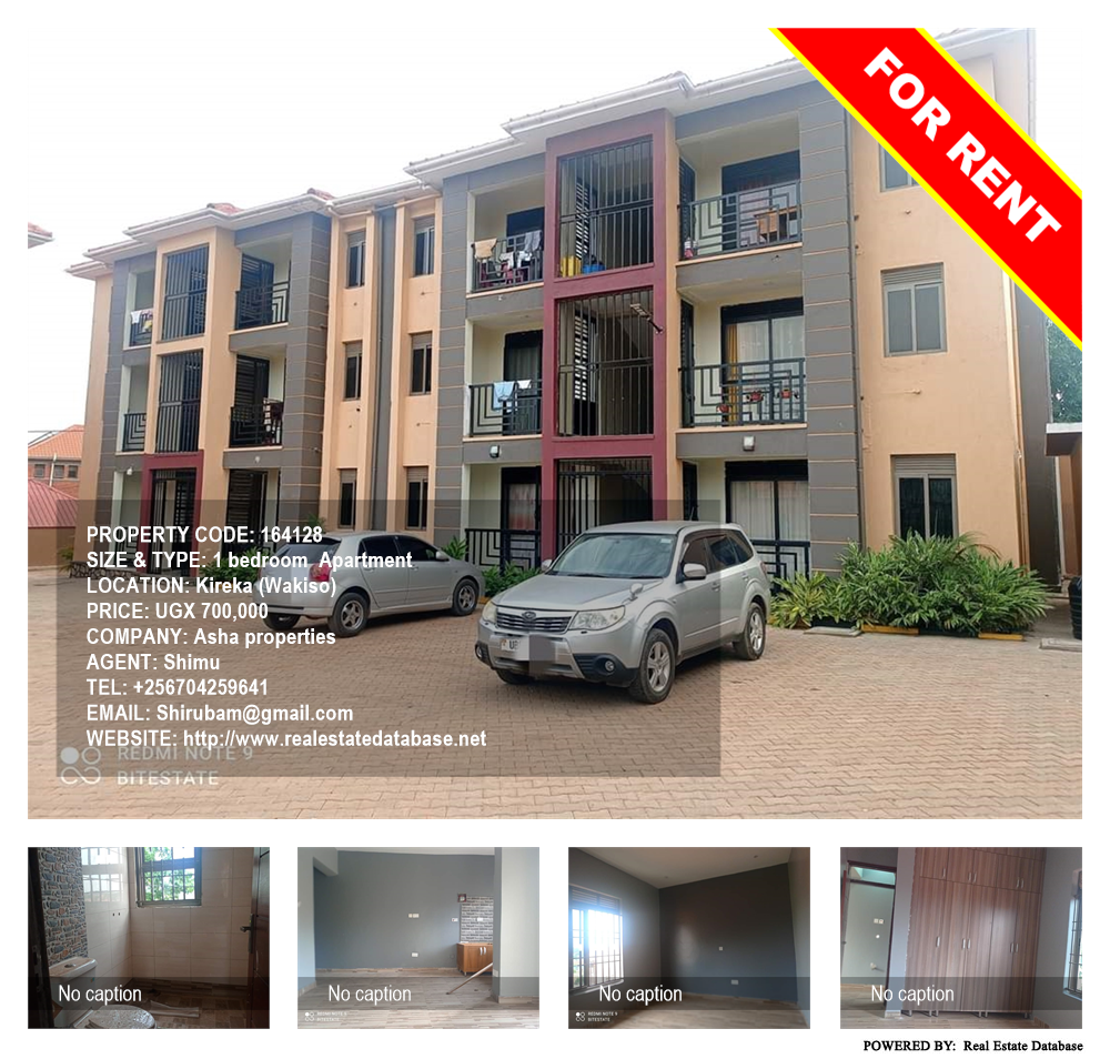 1 bedroom Apartment  for rent in Kireka Wakiso Uganda, code: 164128