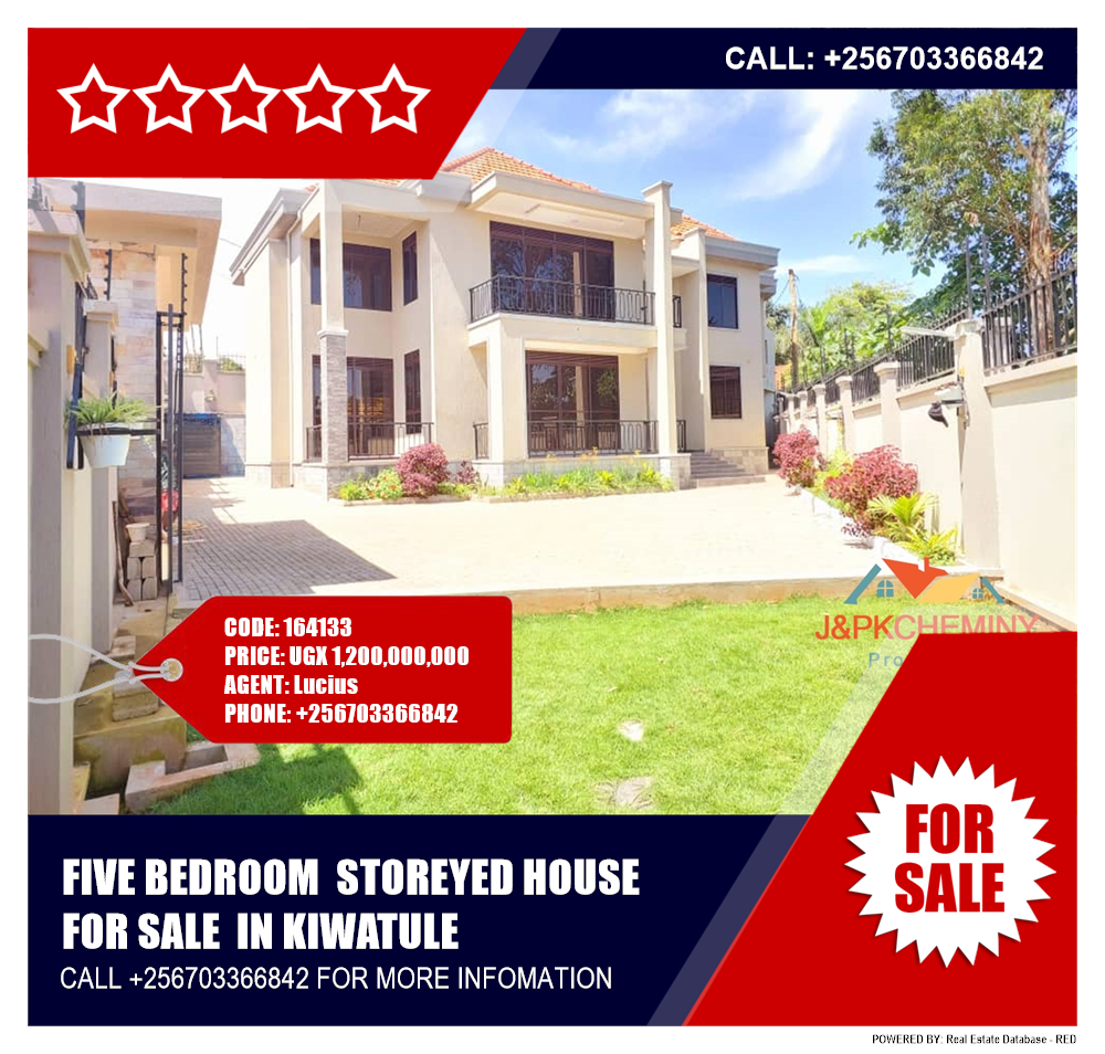 5 bedroom Storeyed house  for sale in Kiwatule Wakiso Uganda, code: 164133