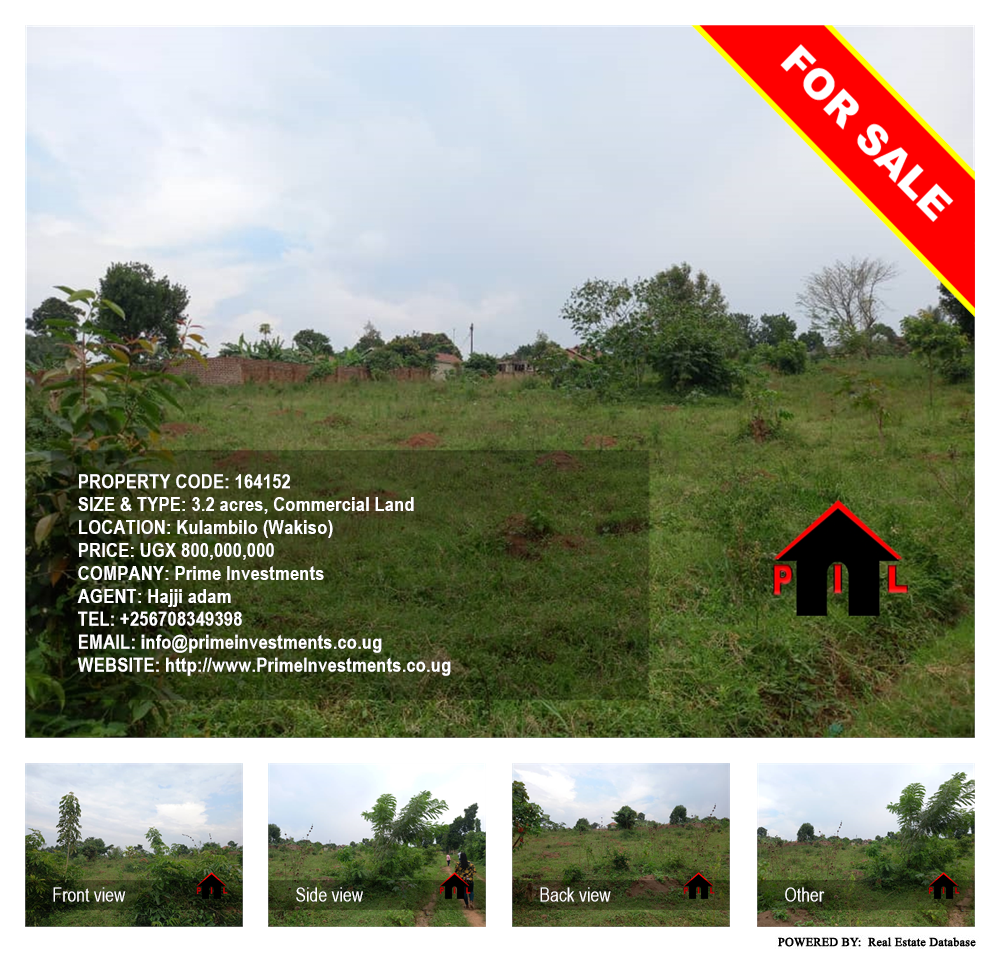 Commercial Land  for sale in Kulambilo Wakiso Uganda, code: 164152