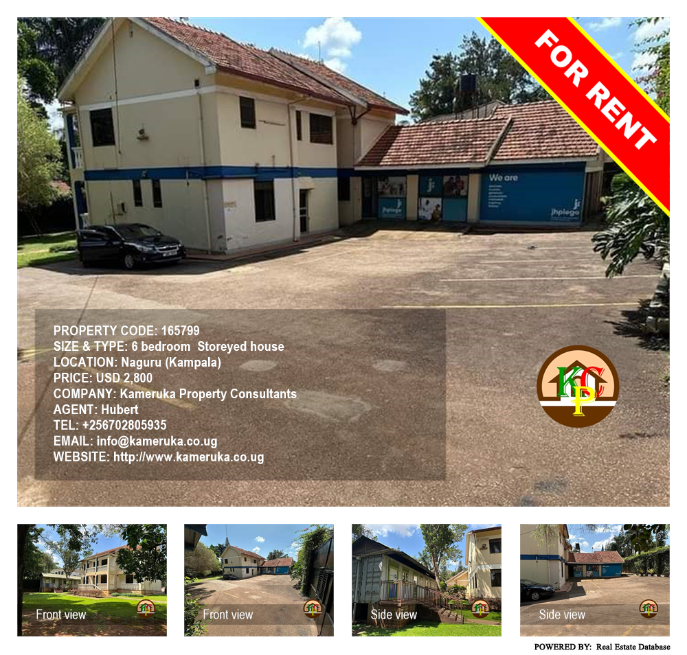 6 bedroom Storeyed house  for rent in Naguru Kampala Uganda, code: 165799