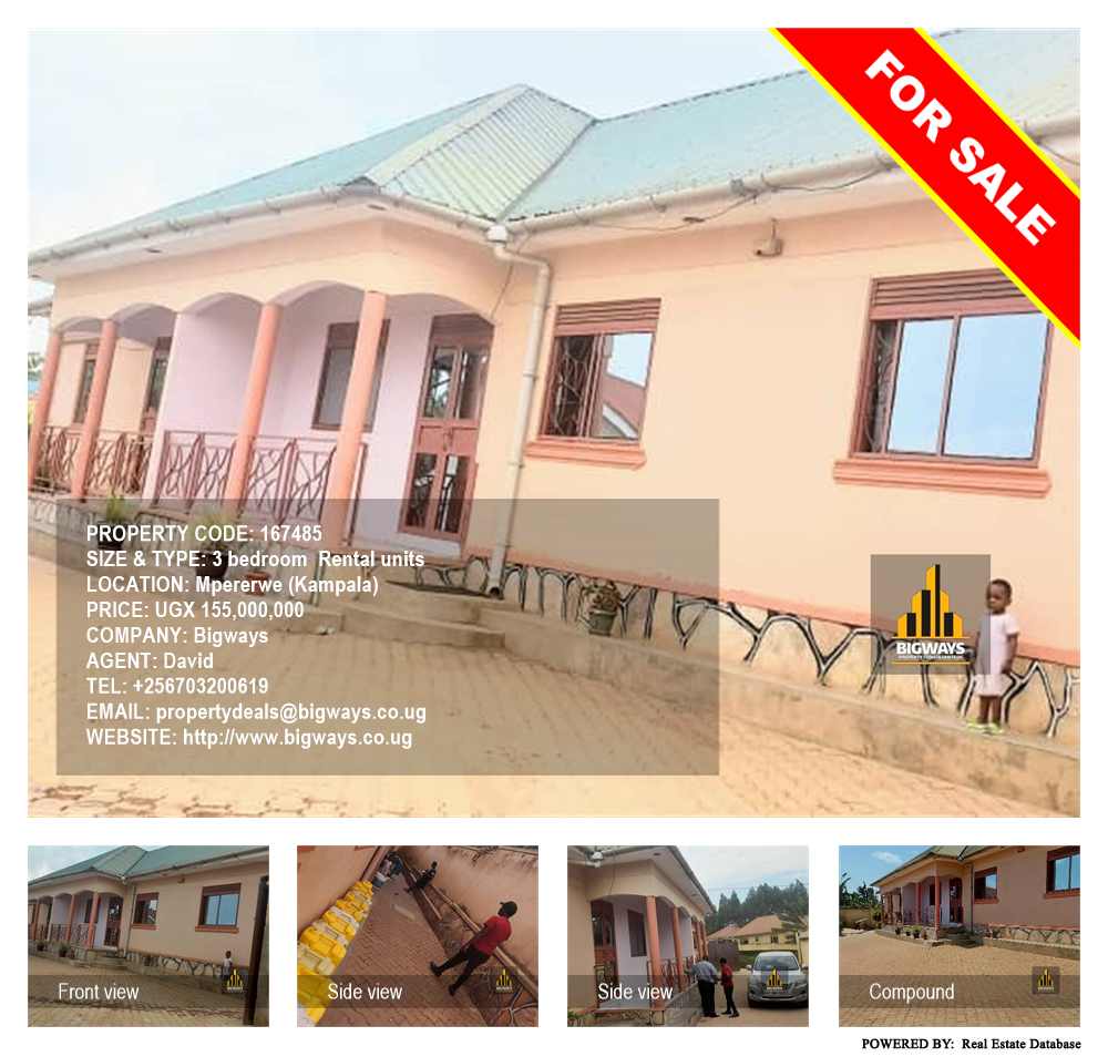 3 bedroom Rental units  for sale in Mpererwe Kampala Uganda, code: 167485