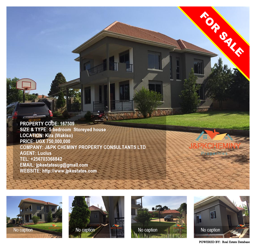5 bedroom Storeyed house  for sale in Kira Wakiso Uganda, code: 167509