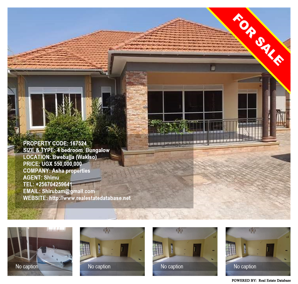 4 bedroom Bungalow  for sale in Bwebajja Wakiso Uganda, code: 167524
