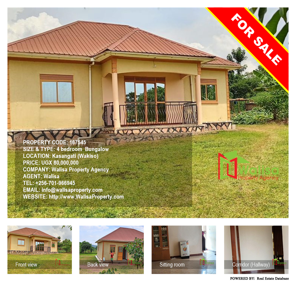 4 bedroom Bungalow  for sale in Kasangati Wakiso Uganda, code: 167545