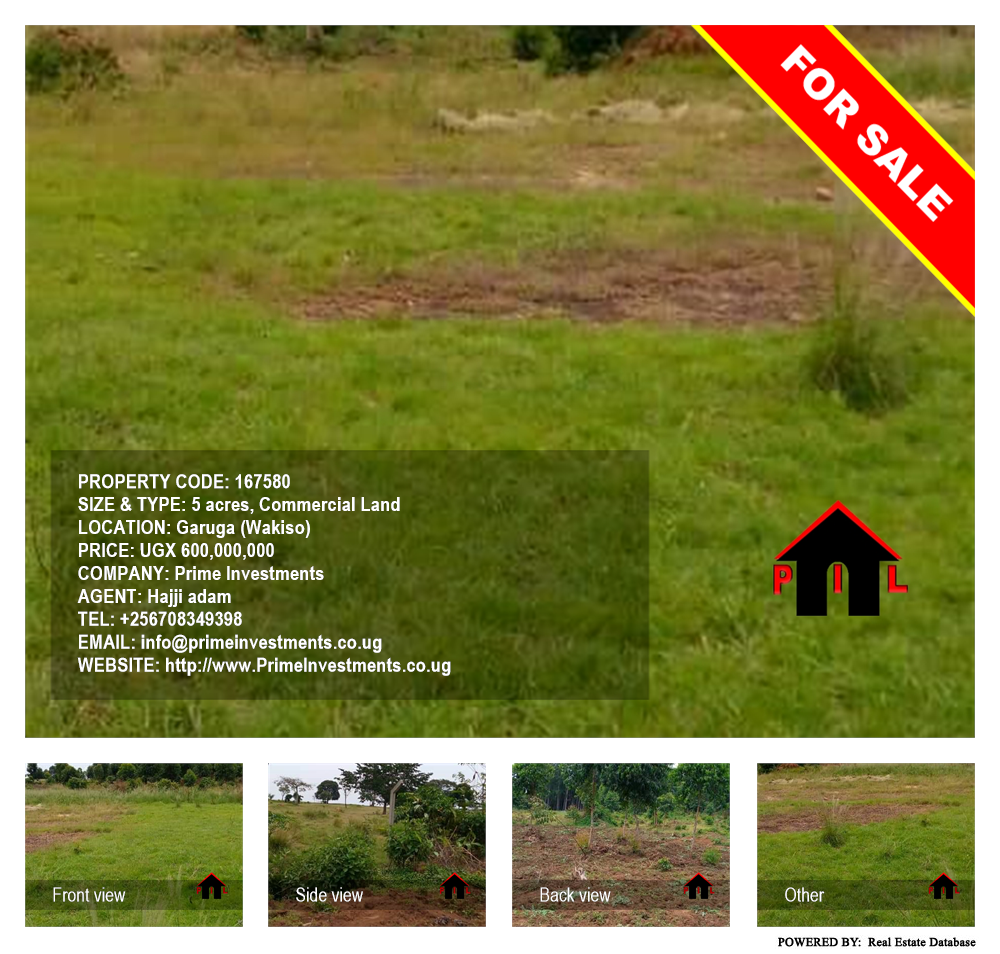 Commercial Land  for sale in Garuga Wakiso Uganda, code: 167580