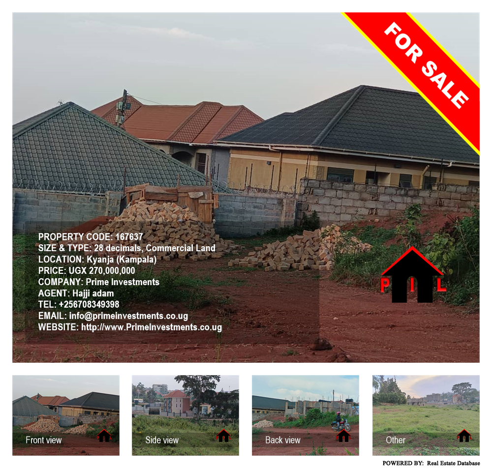 Commercial Land  for sale in Kyanja Kampala Uganda, code: 167637
