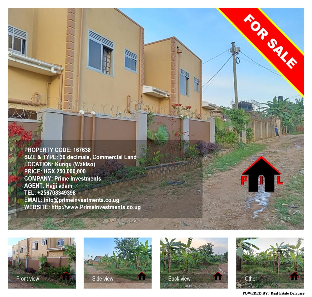 Commercial Land  for sale in Kungu Wakiso Uganda, code: 167638