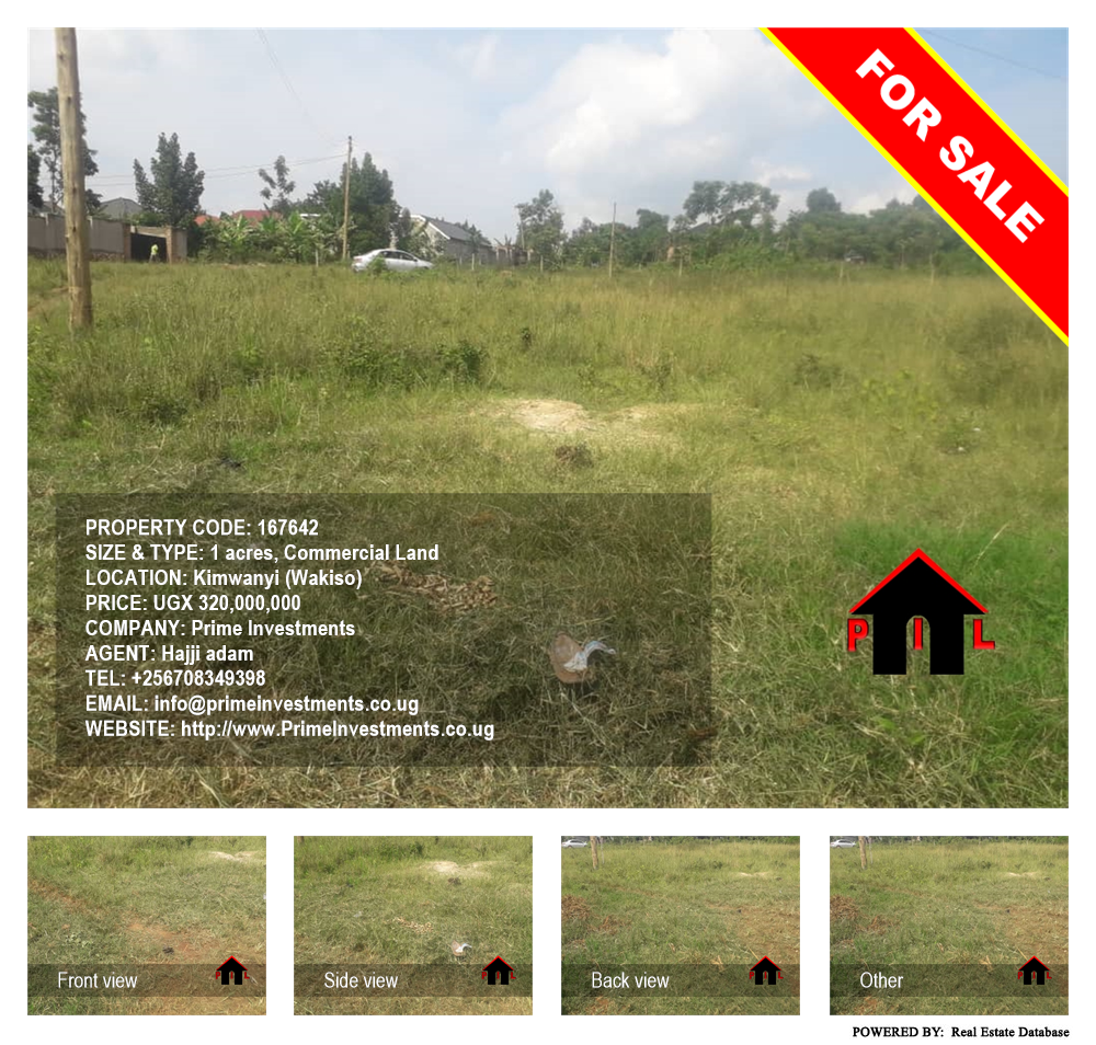 Commercial Land  for sale in Kimwanyi Wakiso Uganda, code: 167642