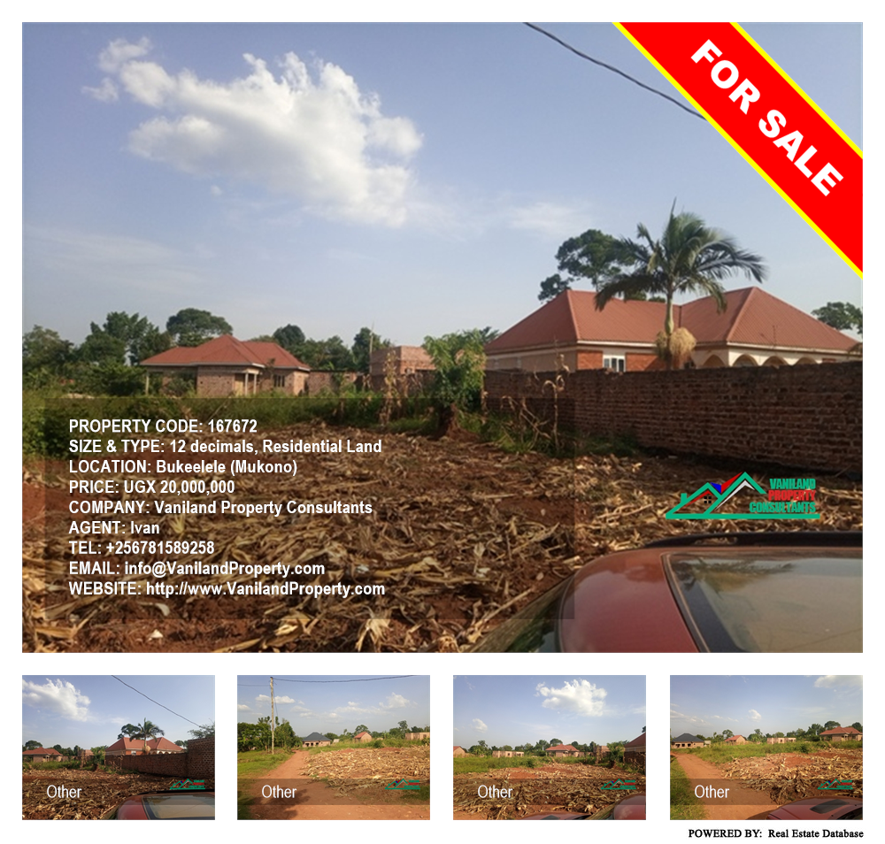 Residential Land  for sale in Bukeelele Mukono Uganda, code: 167672
