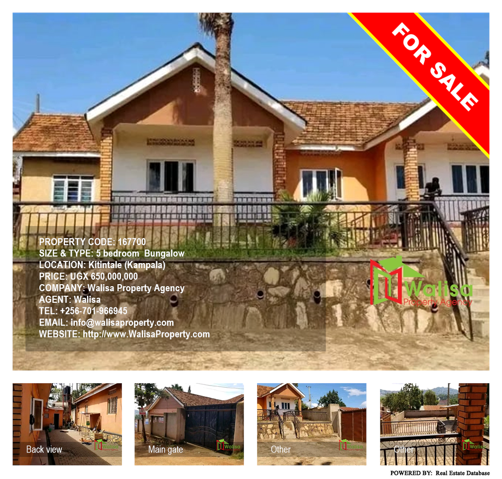 5 bedroom Bungalow  for sale in Kitintale Kampala Uganda, code: 167700