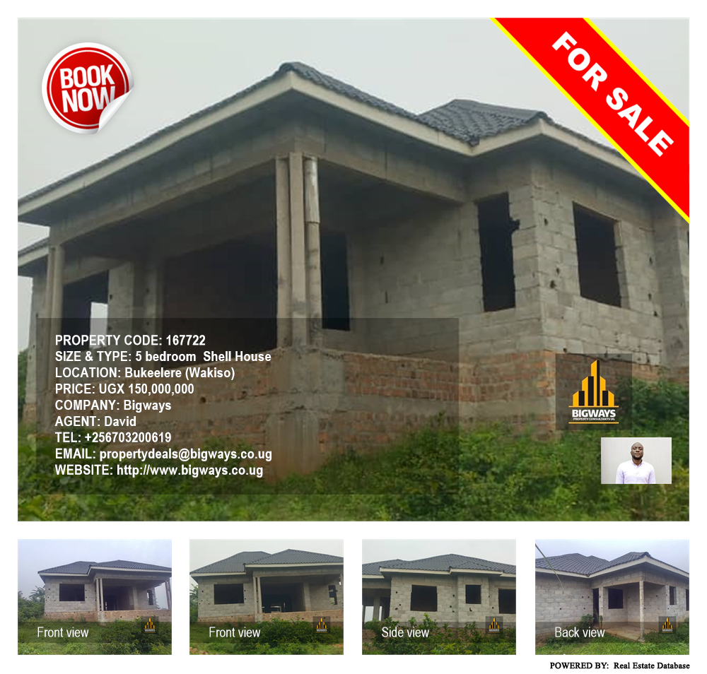 5 bedroom Shell House  for sale in Bukeelele Wakiso Uganda, code: 167722