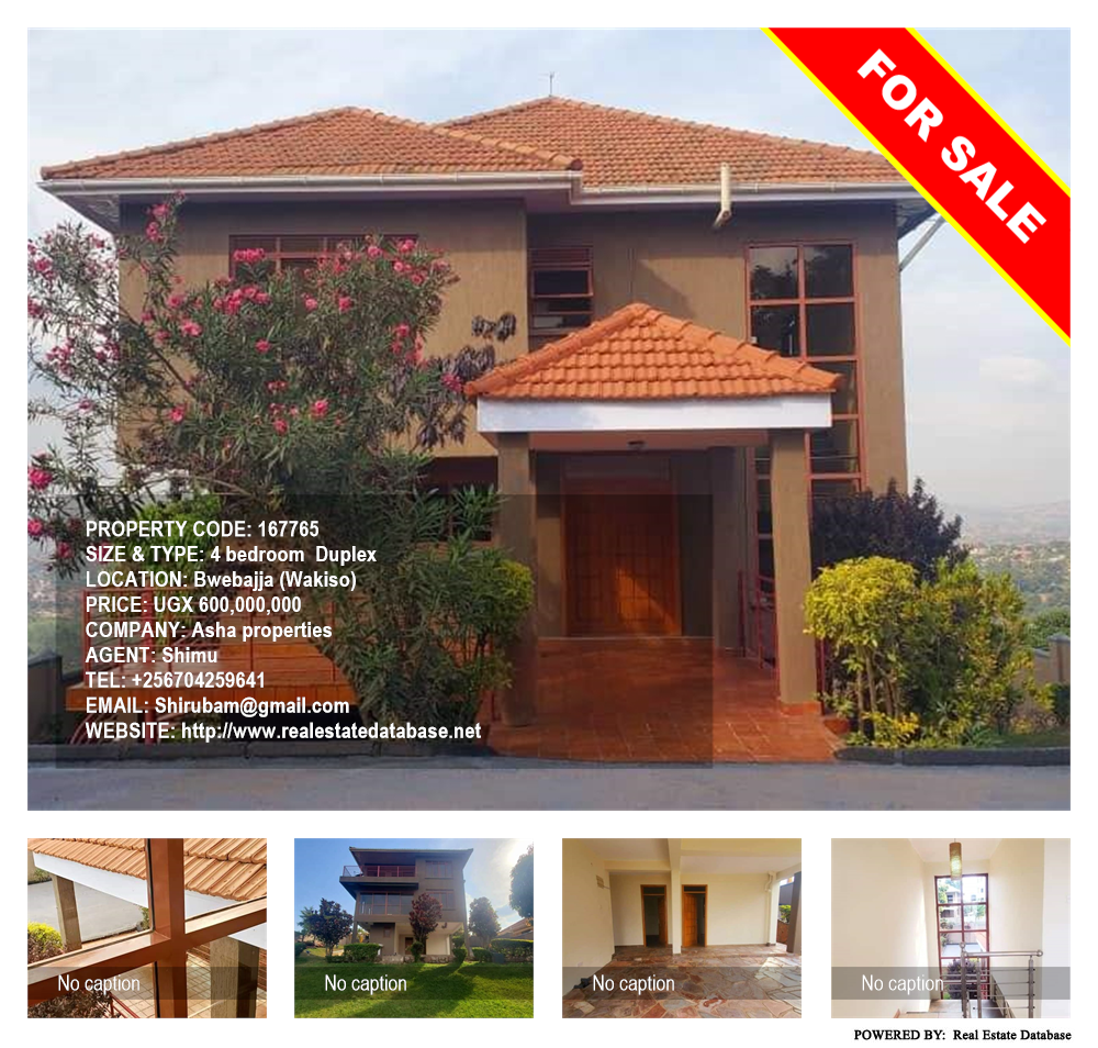 4 bedroom Duplex  for sale in Bwebajja Wakiso Uganda, code: 167765