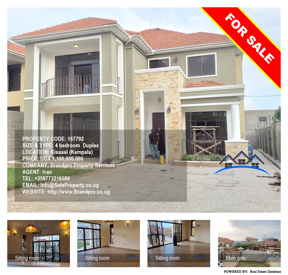 4 bedroom Duplex  for sale in Kisaasi Kampala Uganda, code: 167792