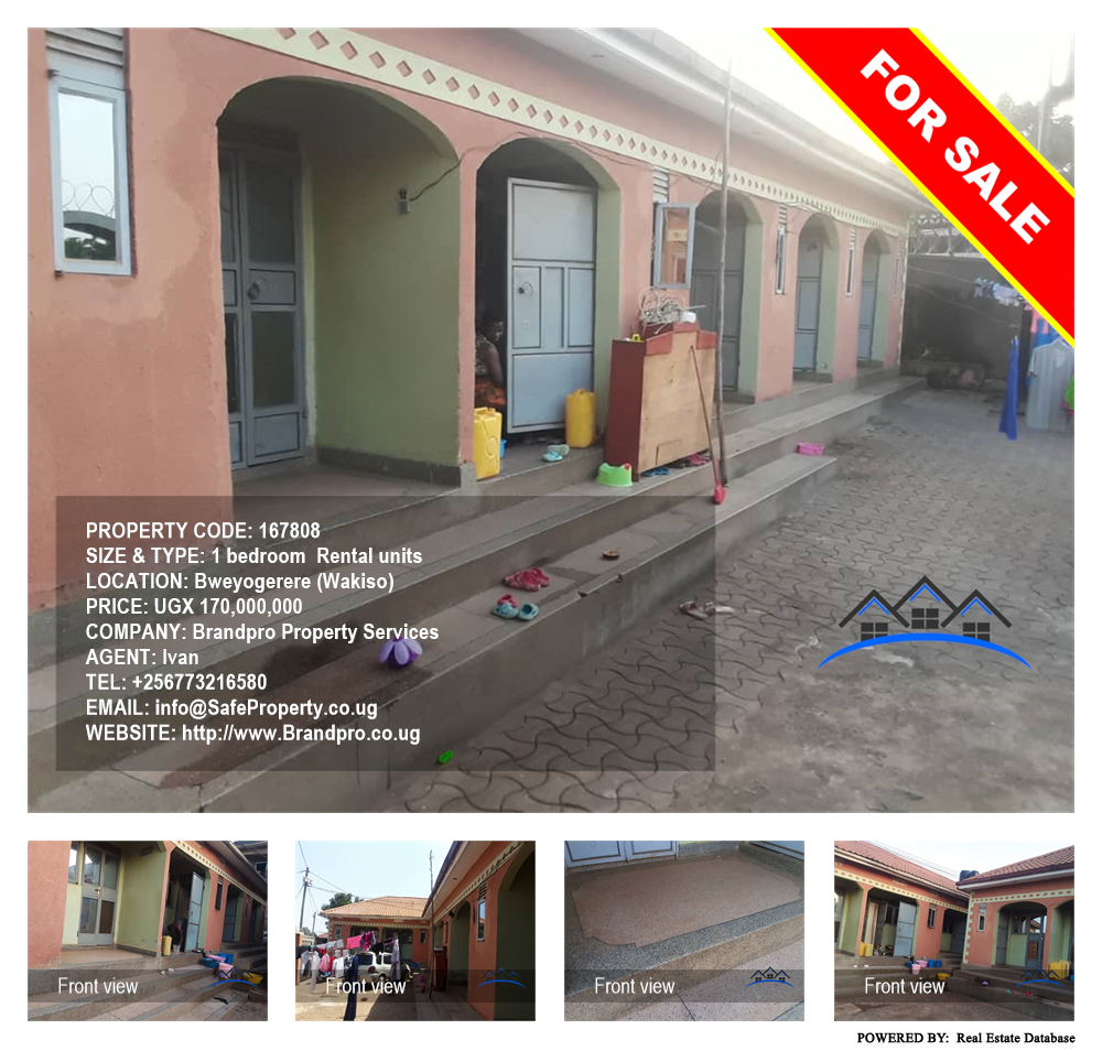 1 bedroom Rental units  for sale in Bweyogerere Wakiso Uganda, code: 167808