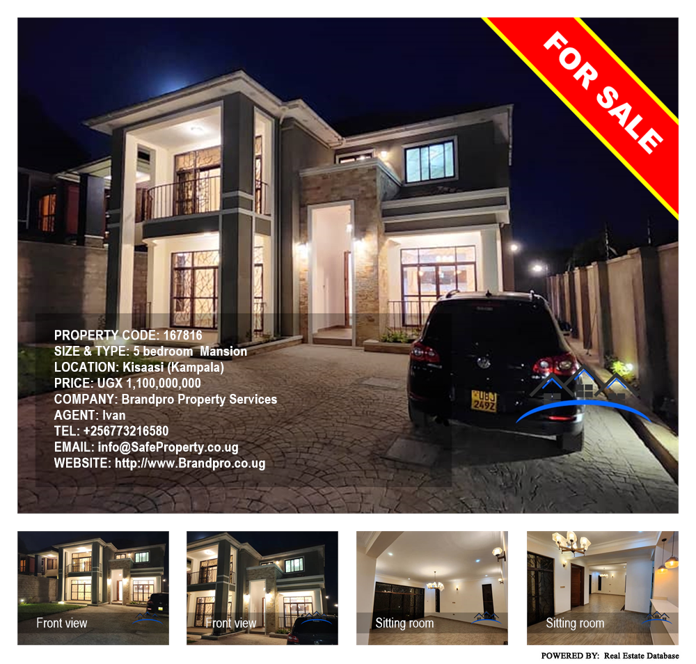 5 bedroom Mansion  for sale in Kisaasi Kampala Uganda, code: 167816