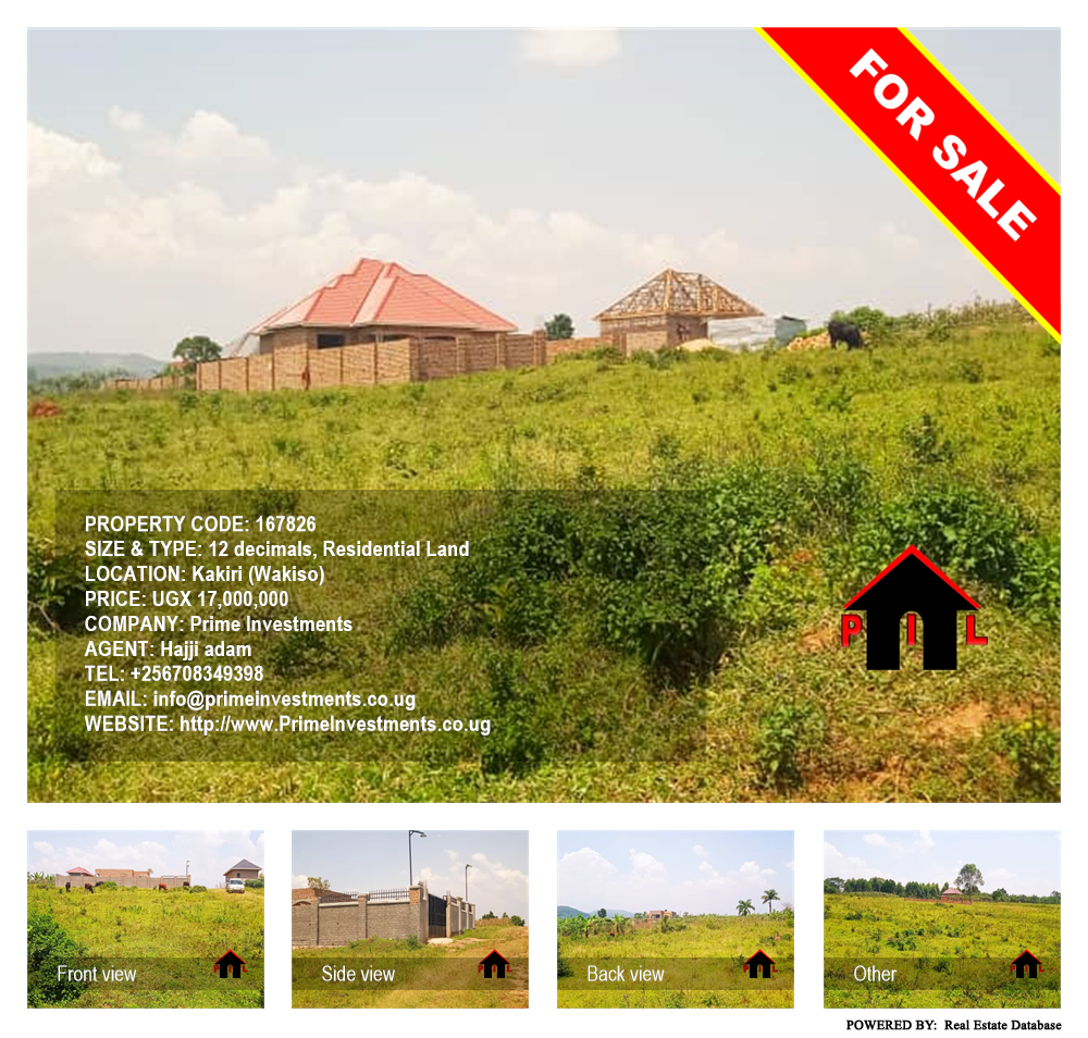 Residential Land  for sale in Kakiri Wakiso Uganda, code: 167826