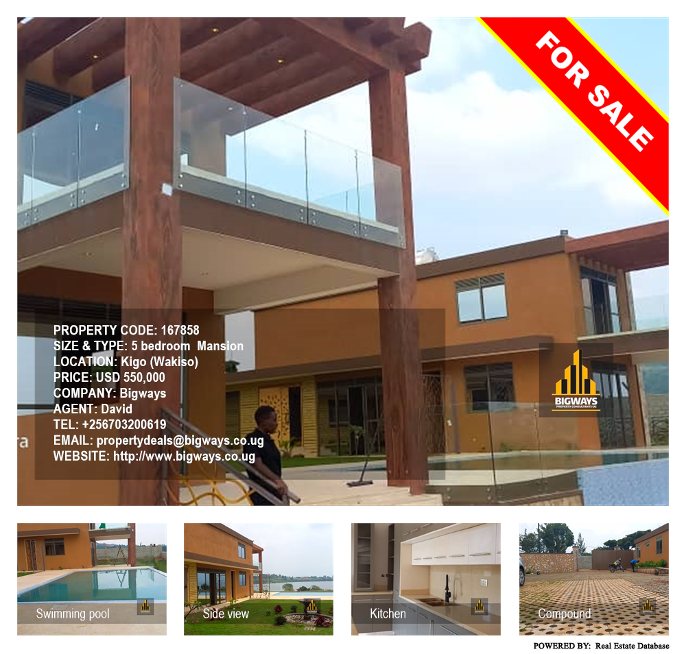 5 bedroom Mansion  for sale in Kigo Wakiso Uganda, code: 167858