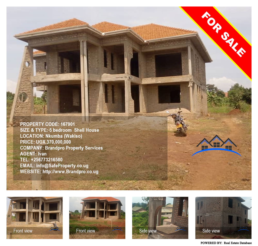 5 bedroom Shell House  for sale in Nkumba Wakiso Uganda, code: 167901