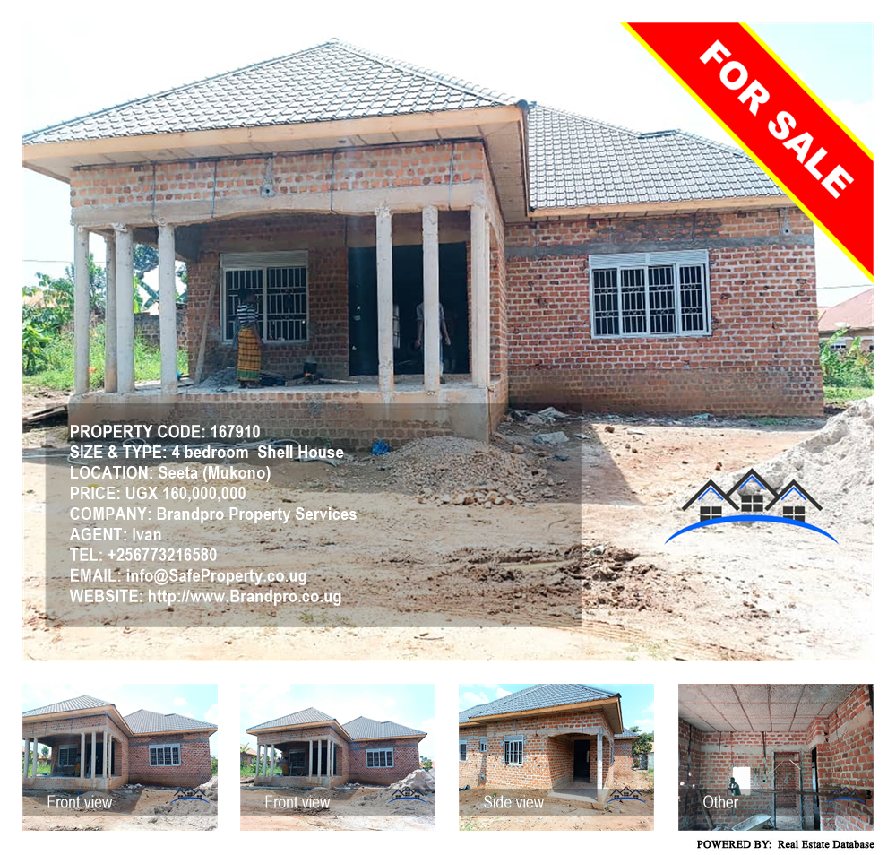 4 bedroom Shell House  for sale in Seeta Mukono Uganda, code: 167910