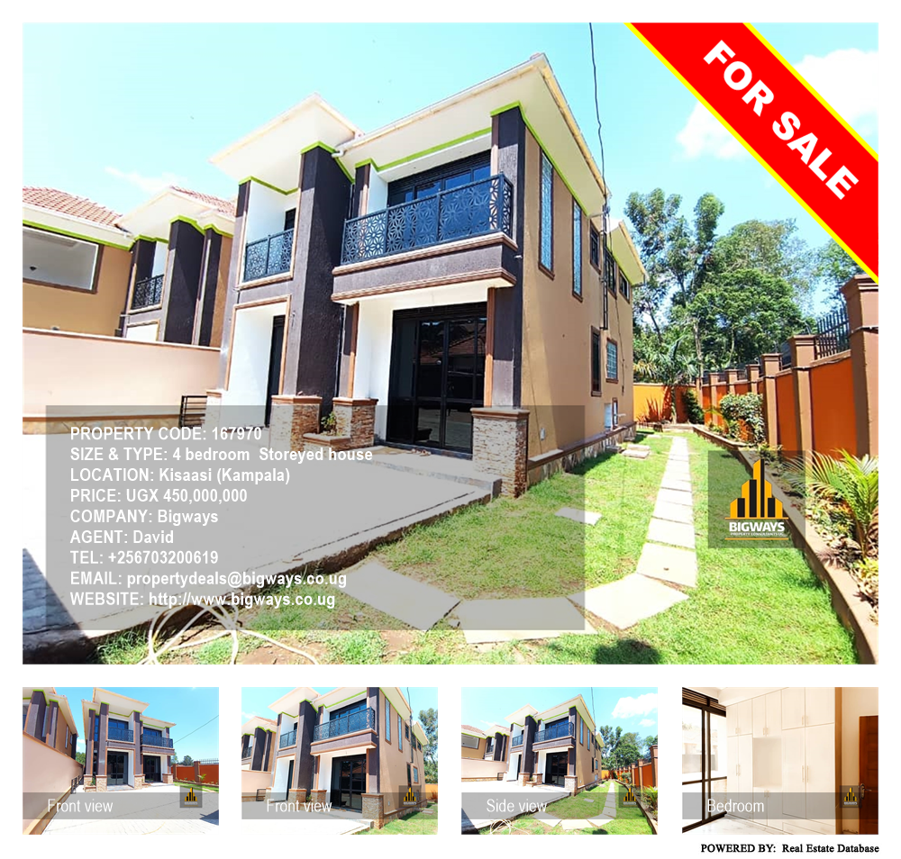 4 bedroom Storeyed house  for sale in Kisaasi Kampala Uganda, code: 167970