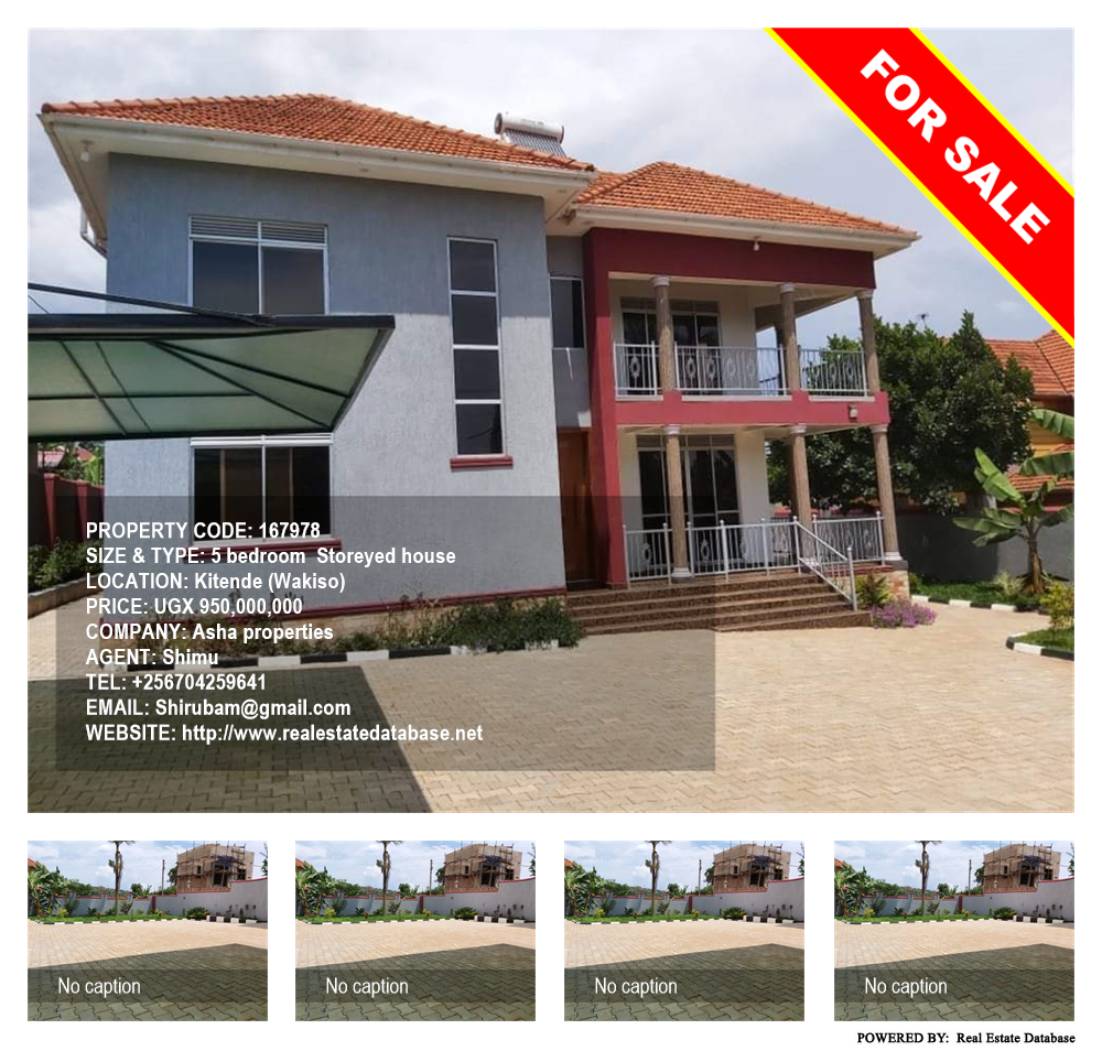 5 bedroom Storeyed house  for sale in Kitende Wakiso Uganda, code: 167978