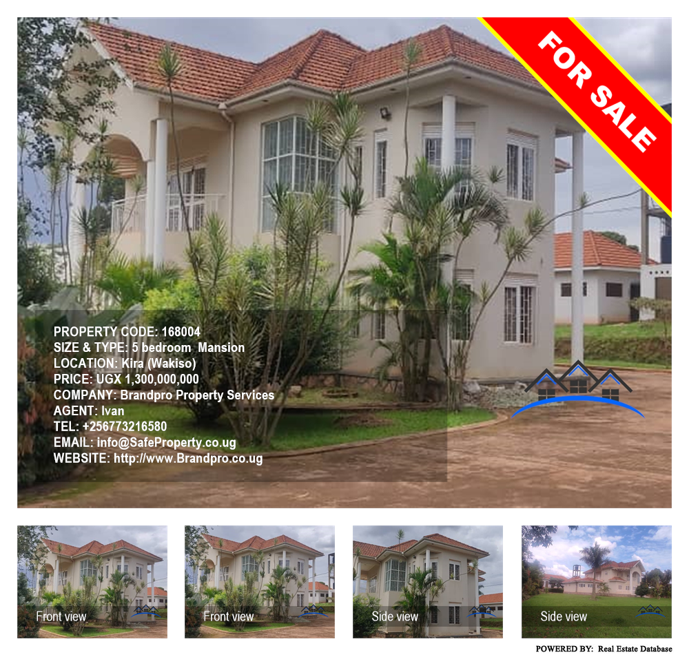 5 bedroom Mansion  for sale in Kira Wakiso Uganda, code: 168004