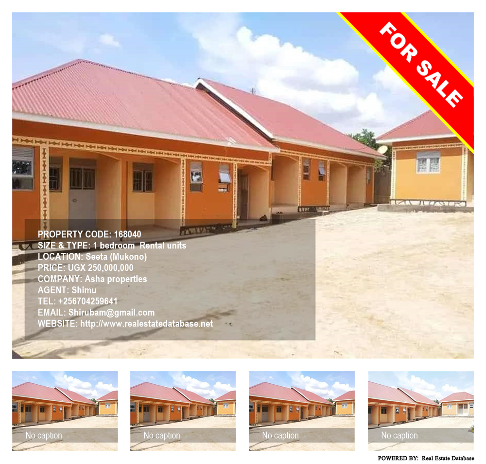 1 bedroom Rental units  for sale in Seeta Mukono Uganda, code: 168040