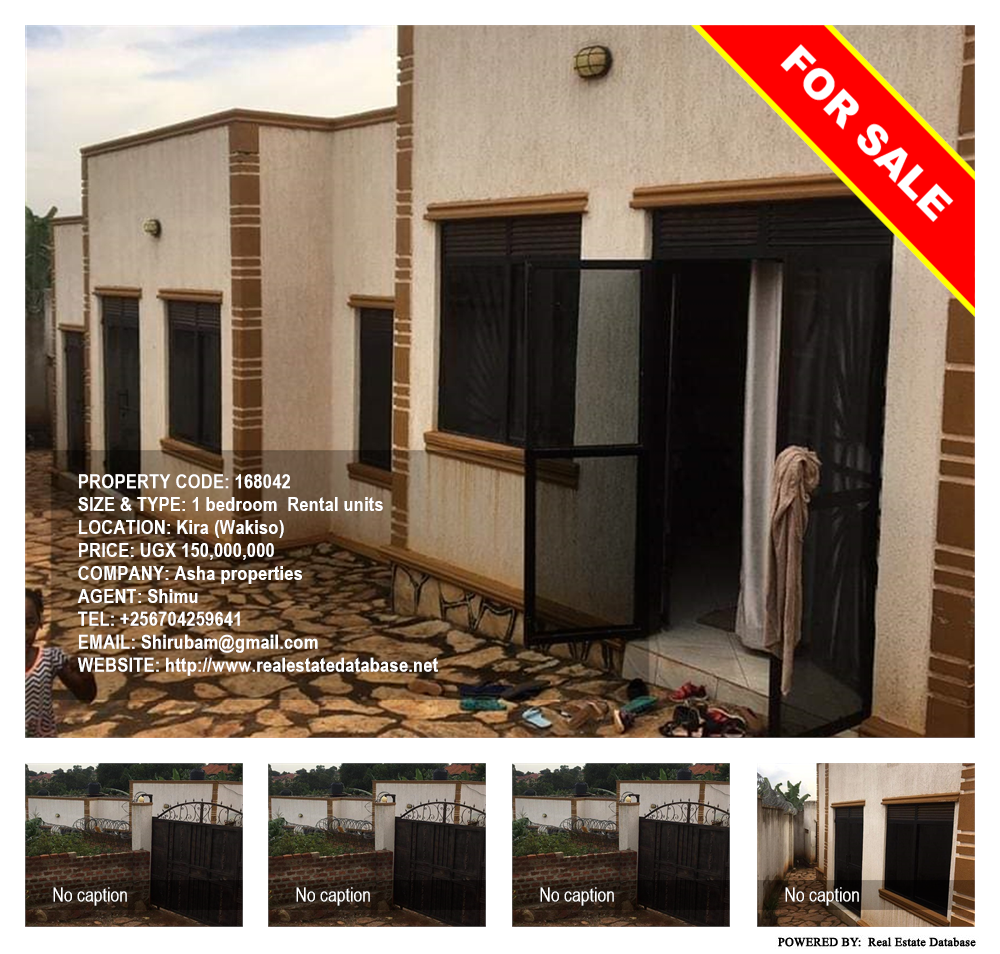 1 bedroom Rental units  for sale in Kira Wakiso Uganda, code: 168042