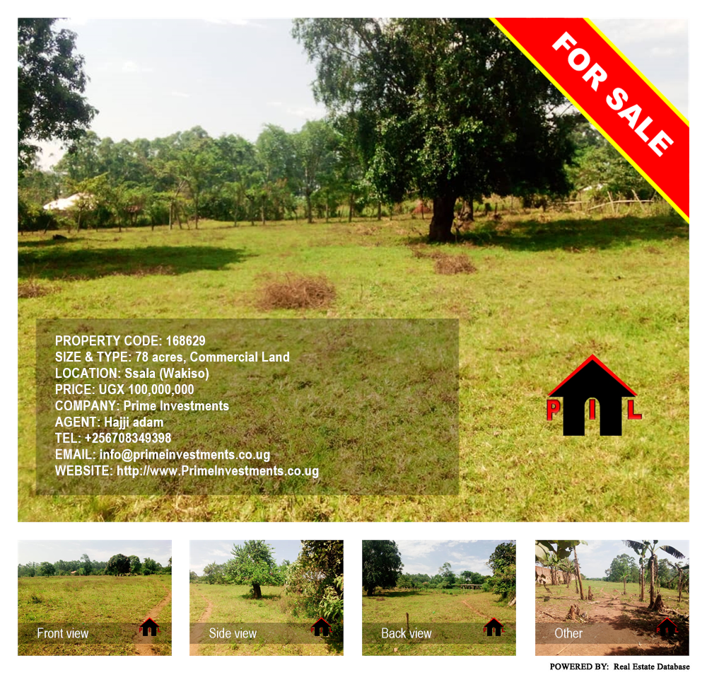 Commercial Land  for sale in Ssala Wakiso Uganda, code: 168629