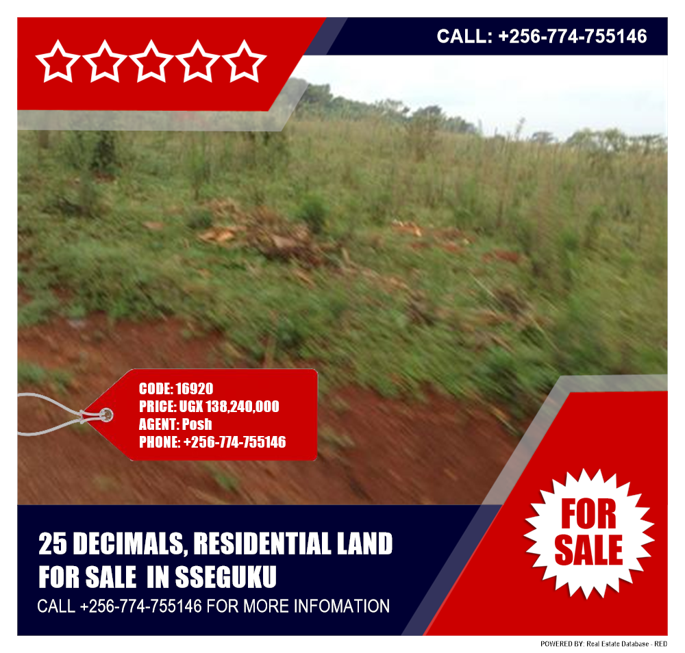 Residential Land  for sale in Seguku Wakiso Uganda, code: 16920