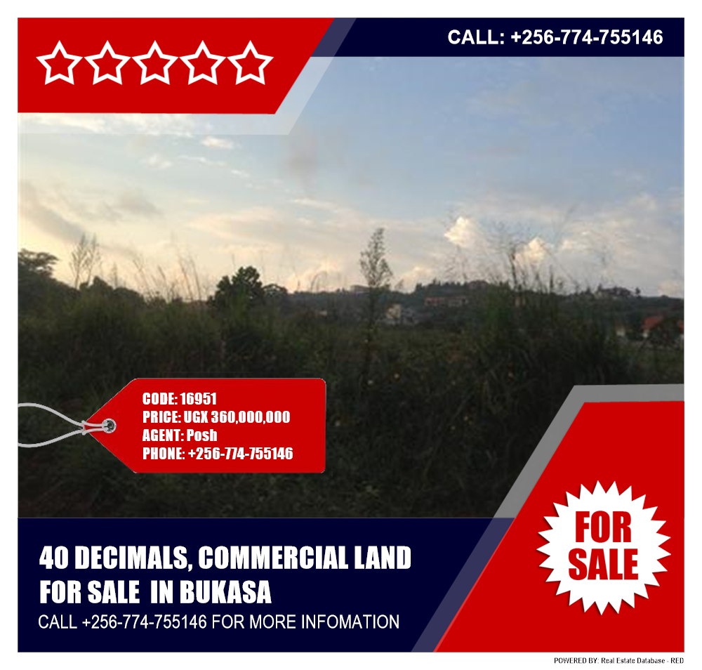 Commercial Land  for sale in Bukasa Kampala Uganda, code: 16951