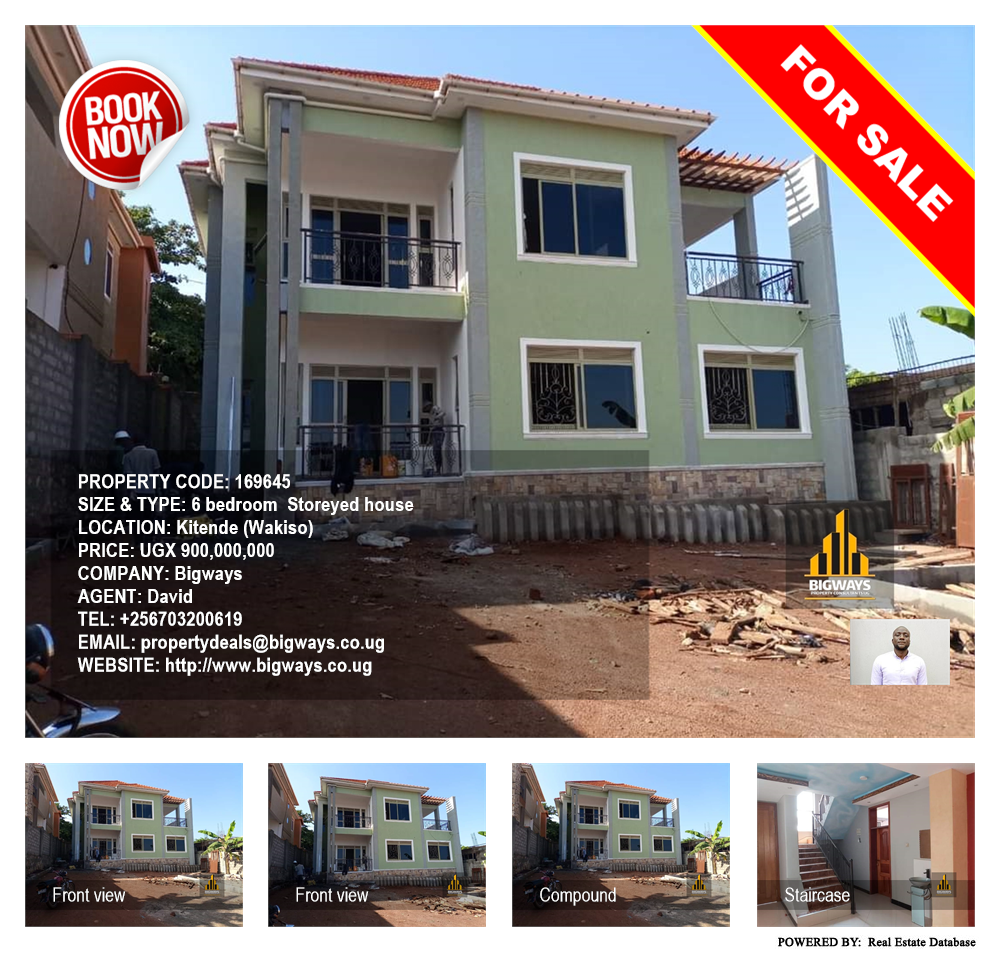 6 bedroom Storeyed house  for sale in Kitende Wakiso Uganda, code: 169645
