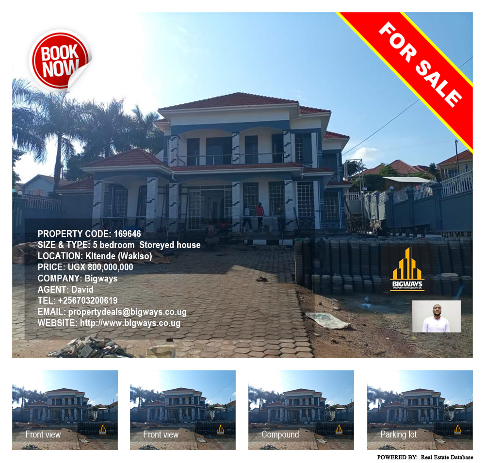 5 bedroom Storeyed house  for sale in Kitende Wakiso Uganda, code: 169646