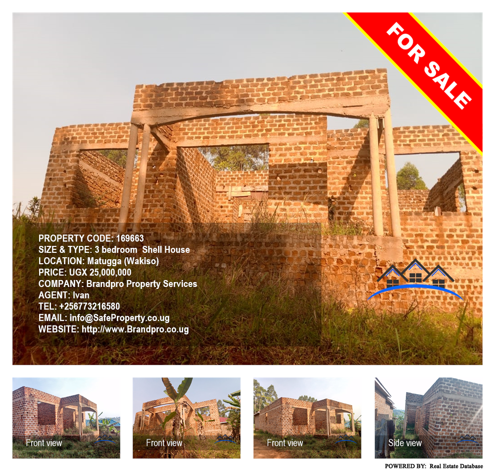 3 bedroom Shell House  for sale in Matugga Wakiso Uganda, code: 169663