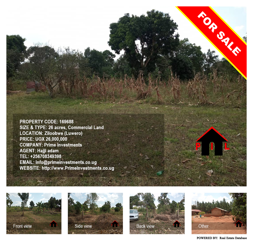 Commercial Land  for sale in Ziloobwe Luweero Uganda, code: 169688