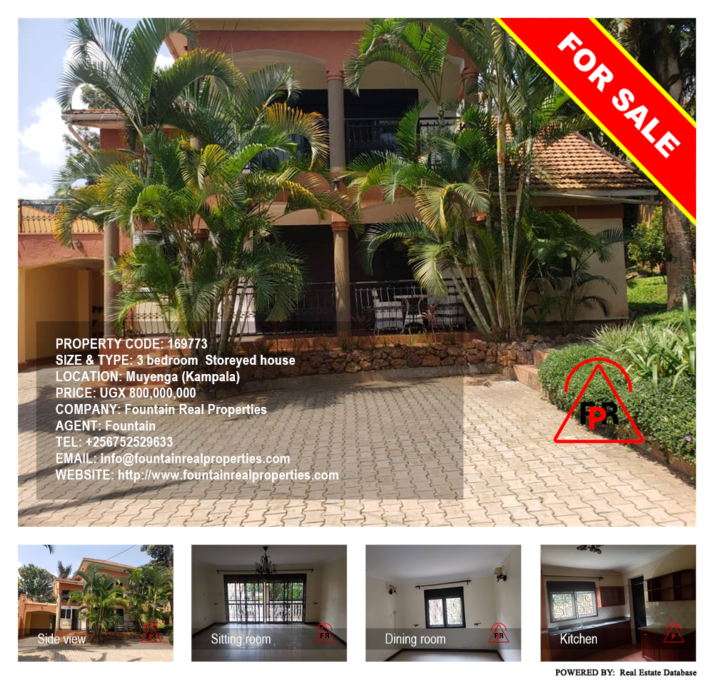 3 bedroom Storeyed house  for sale in Muyenga Kampala Uganda, code: 169773