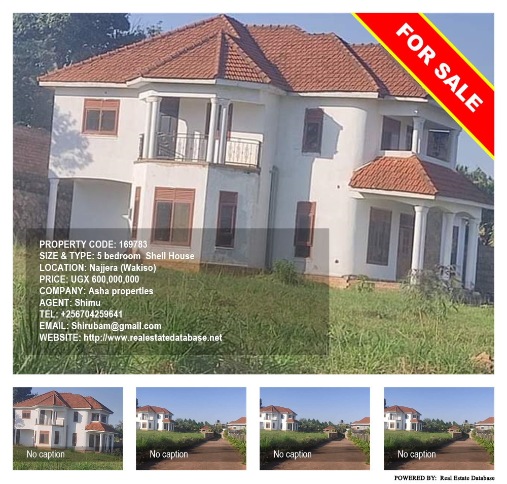 5 bedroom Shell House  for sale in Najjera Wakiso Uganda, code: 169783
