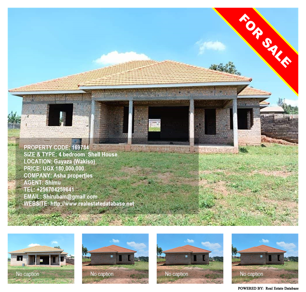 4 bedroom Shell House  for sale in Gayaza Wakiso Uganda, code: 169784