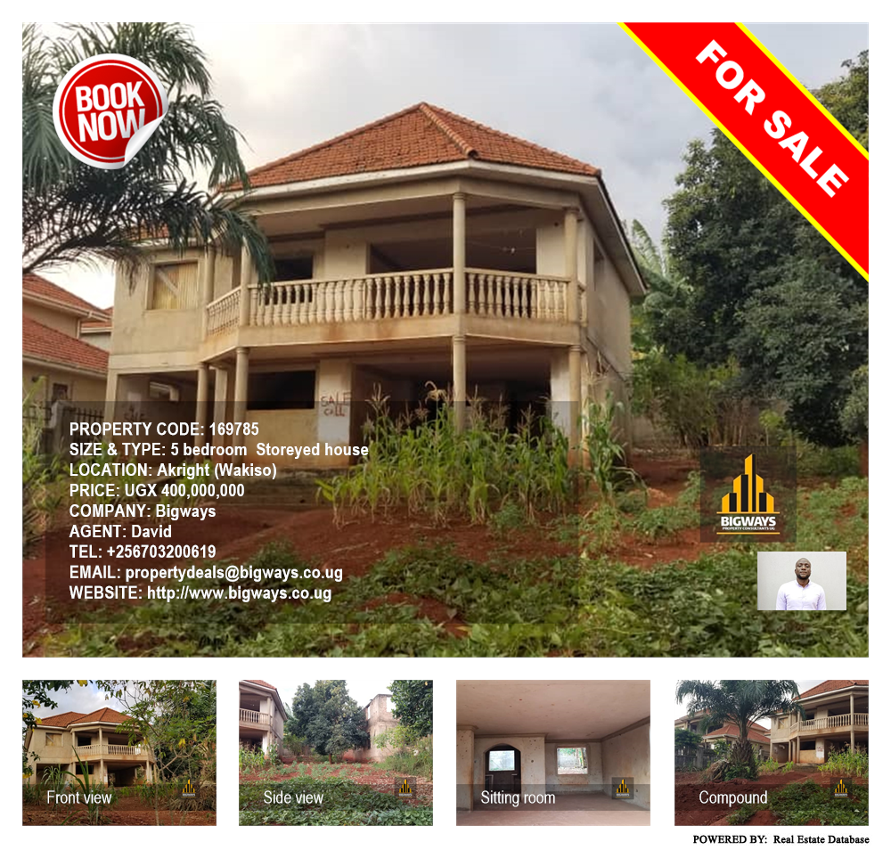 5 bedroom Storeyed house  for sale in Akright Wakiso Uganda, code: 169785