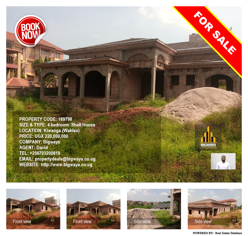 4 bedroom Shell House  for sale in Kiwanga Wakiso Uganda, code: 169798