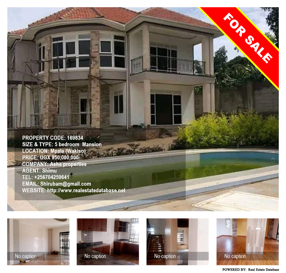 5 bedroom Mansion  for sale in Mpala Wakiso Uganda, code: 169834