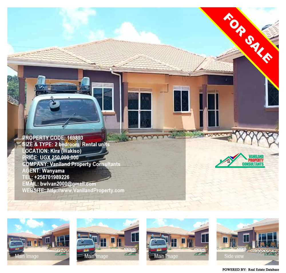 2 bedroom Rental units  for sale in Kira Wakiso Uganda, code: 169893