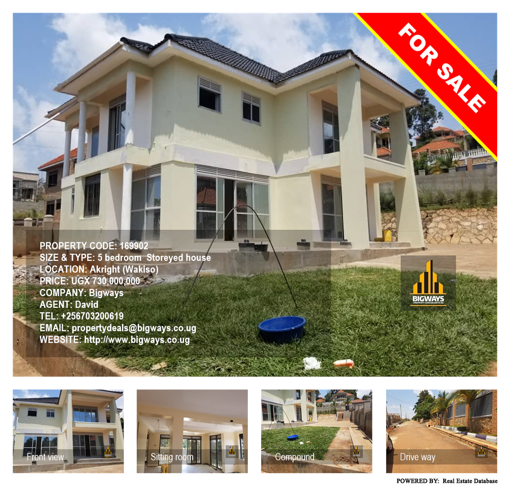 5 bedroom Storeyed house  for sale in Akright Wakiso Uganda, code: 169902