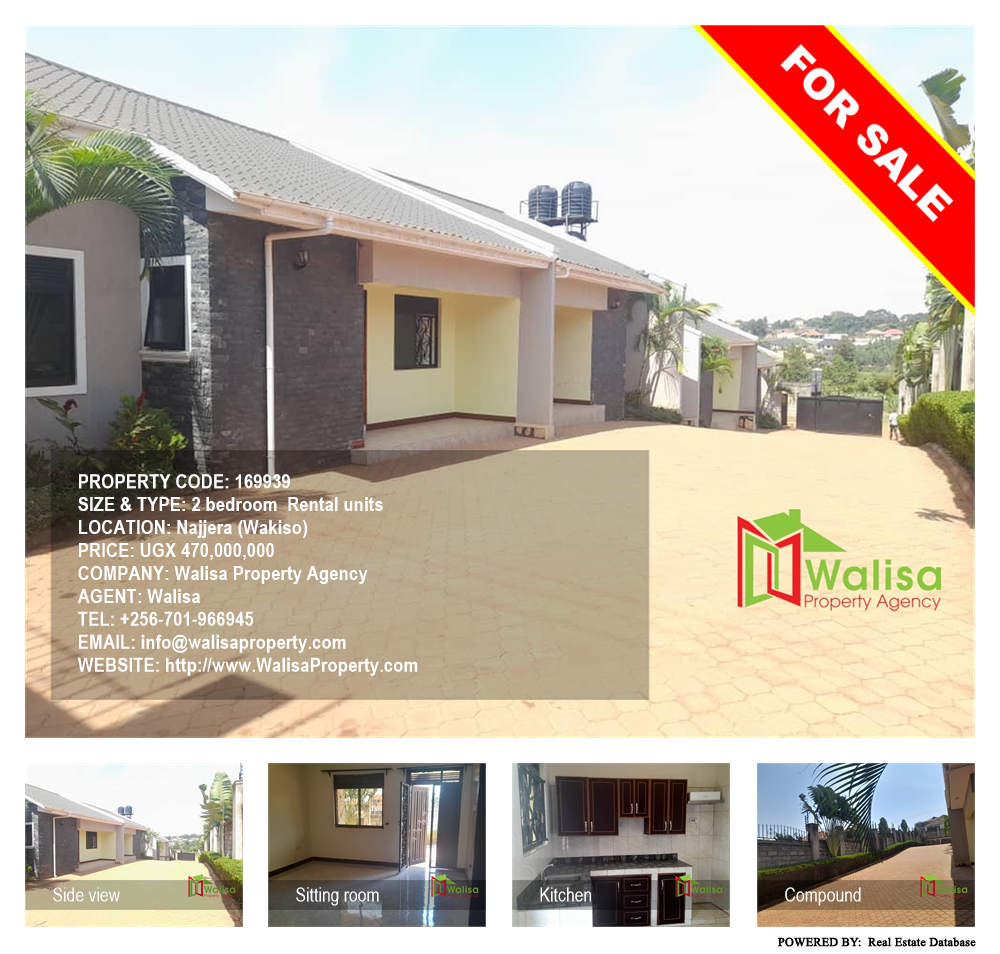 2 bedroom Rental units  for sale in Najjera Wakiso Uganda, code: 169939