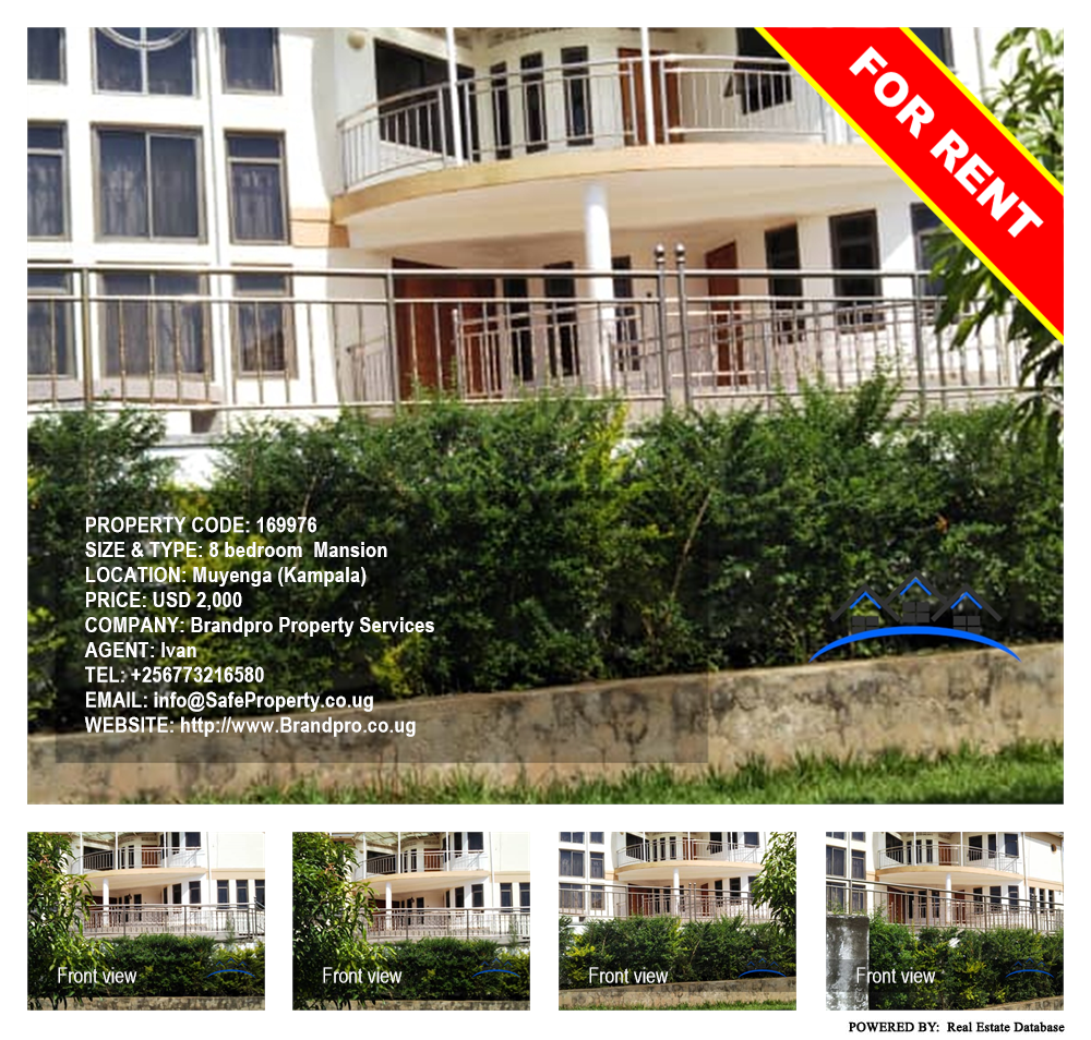 8 bedroom Mansion  for rent in Muyenga Kampala Uganda, code: 169976