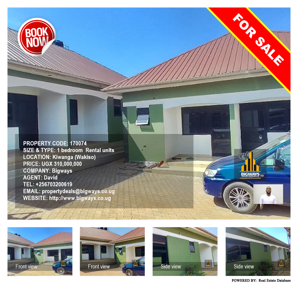 1 bedroom Rental units  for sale in Kiwanga Wakiso Uganda, code: 170074