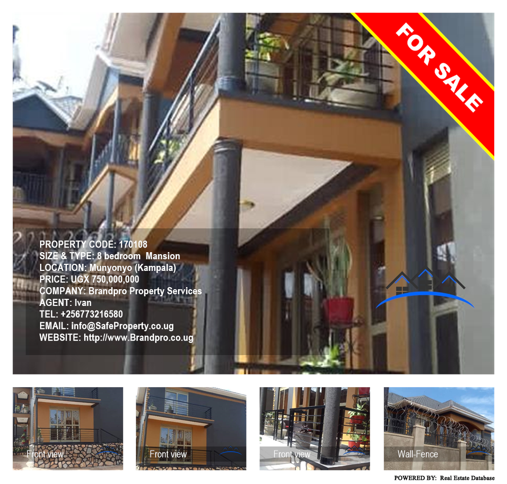 8 bedroom Mansion  for sale in Munyonyo Kampala Uganda, code: 170108