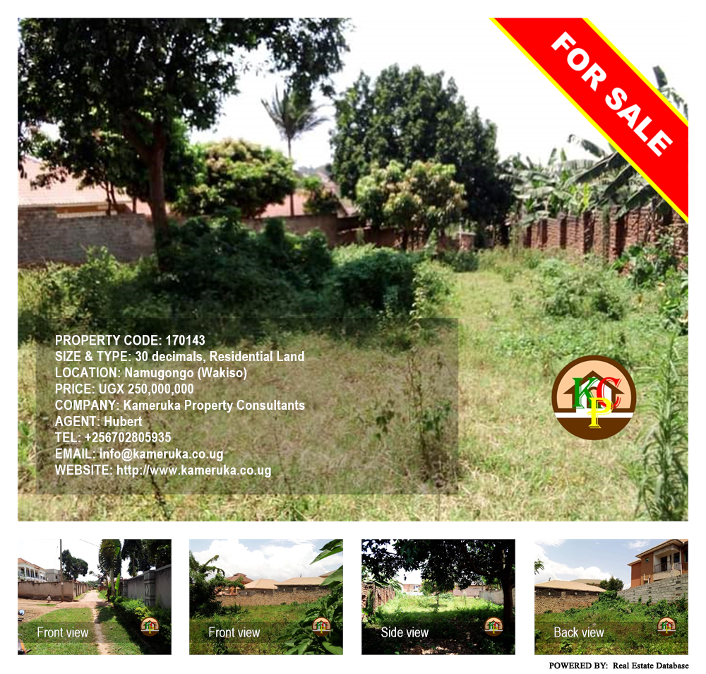 Residential Land  for sale in Namugongo Wakiso Uganda, code: 170143