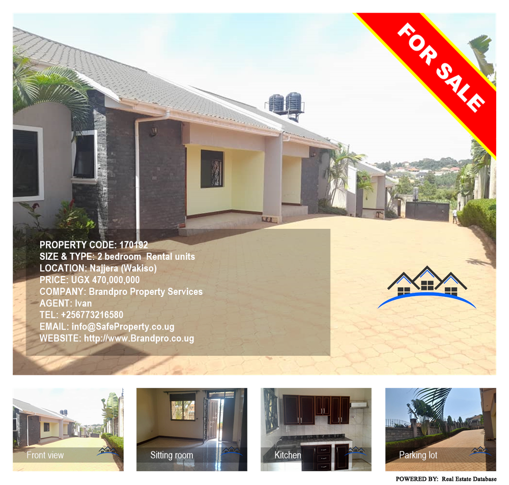 2 bedroom Rental units  for sale in Najjera Wakiso Uganda, code: 170192